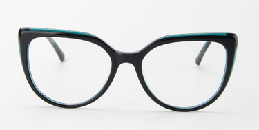 Women Calypso Eyeglasses: Milana Black/Green SpecSMART Eye Clinic (Front View)